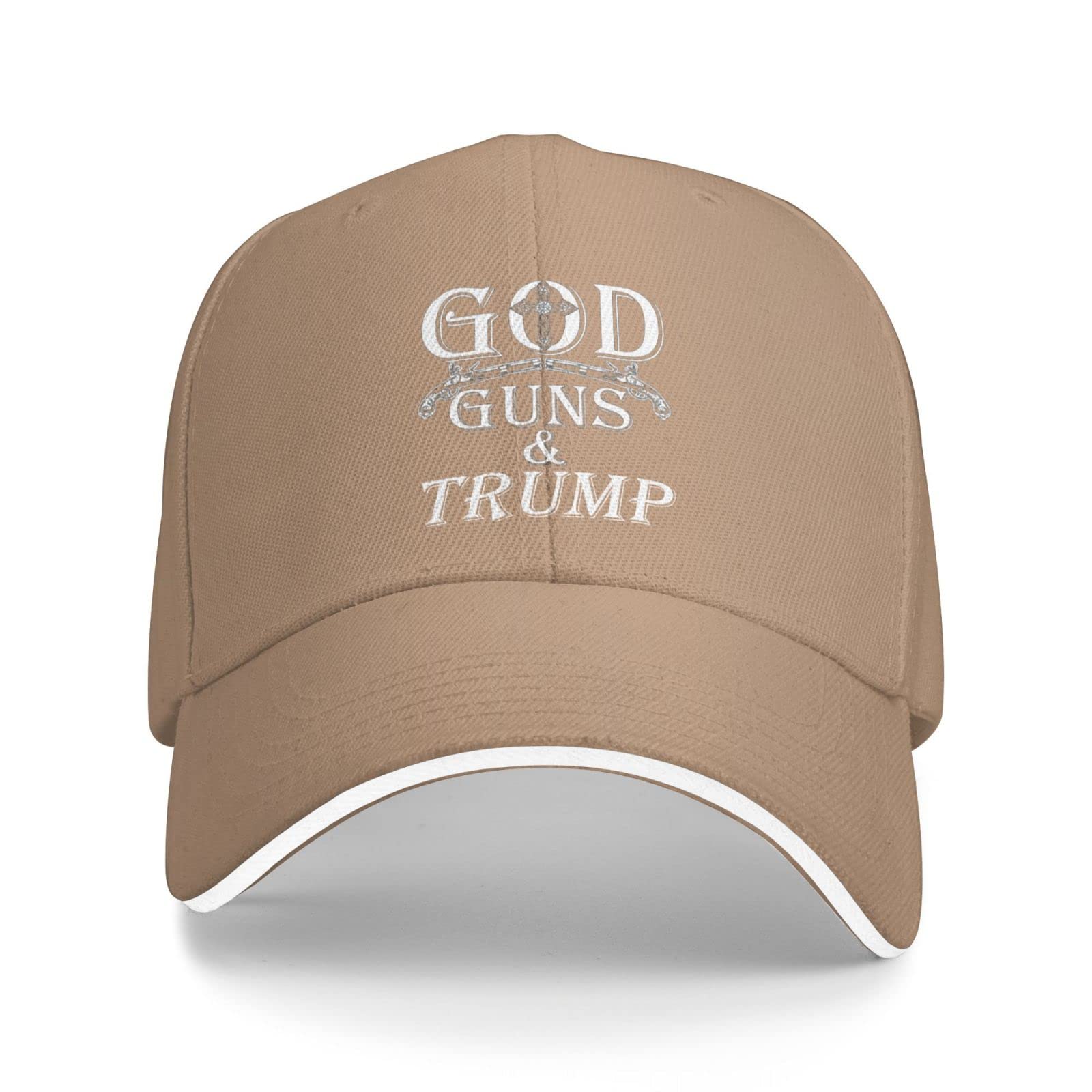 God Guns and Trump Baseball Golf Cap - Adjustable Trucker Hat for Outdoor, Sports & Casual Wear - Custom Patriotic Design for Golfing, Hiking & Everyday Use