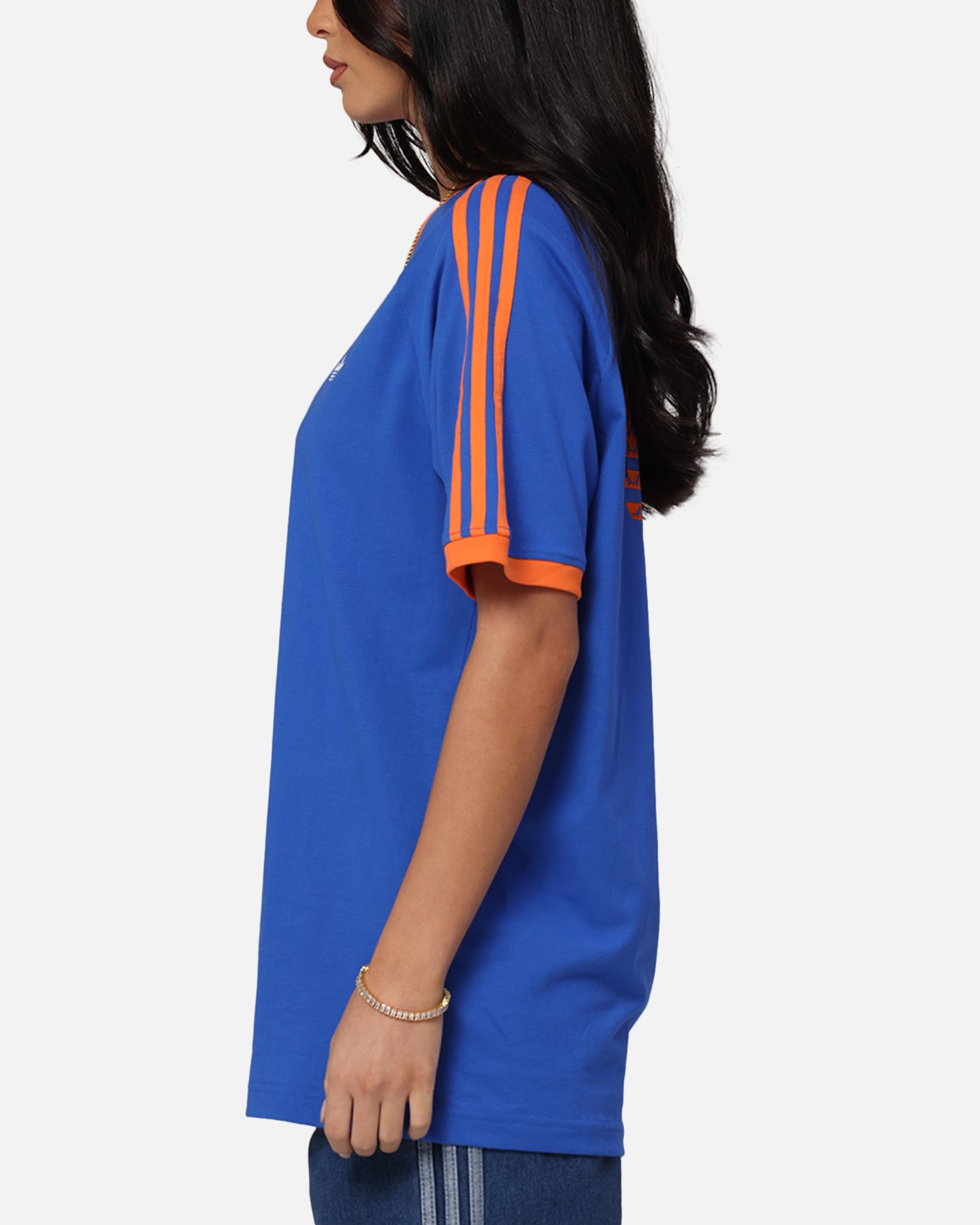 Adidas Monogram Cali T-Shirt for Men - Blue Casual Short Sleeve Tee | Gym, Workout, Streetwear Fashion