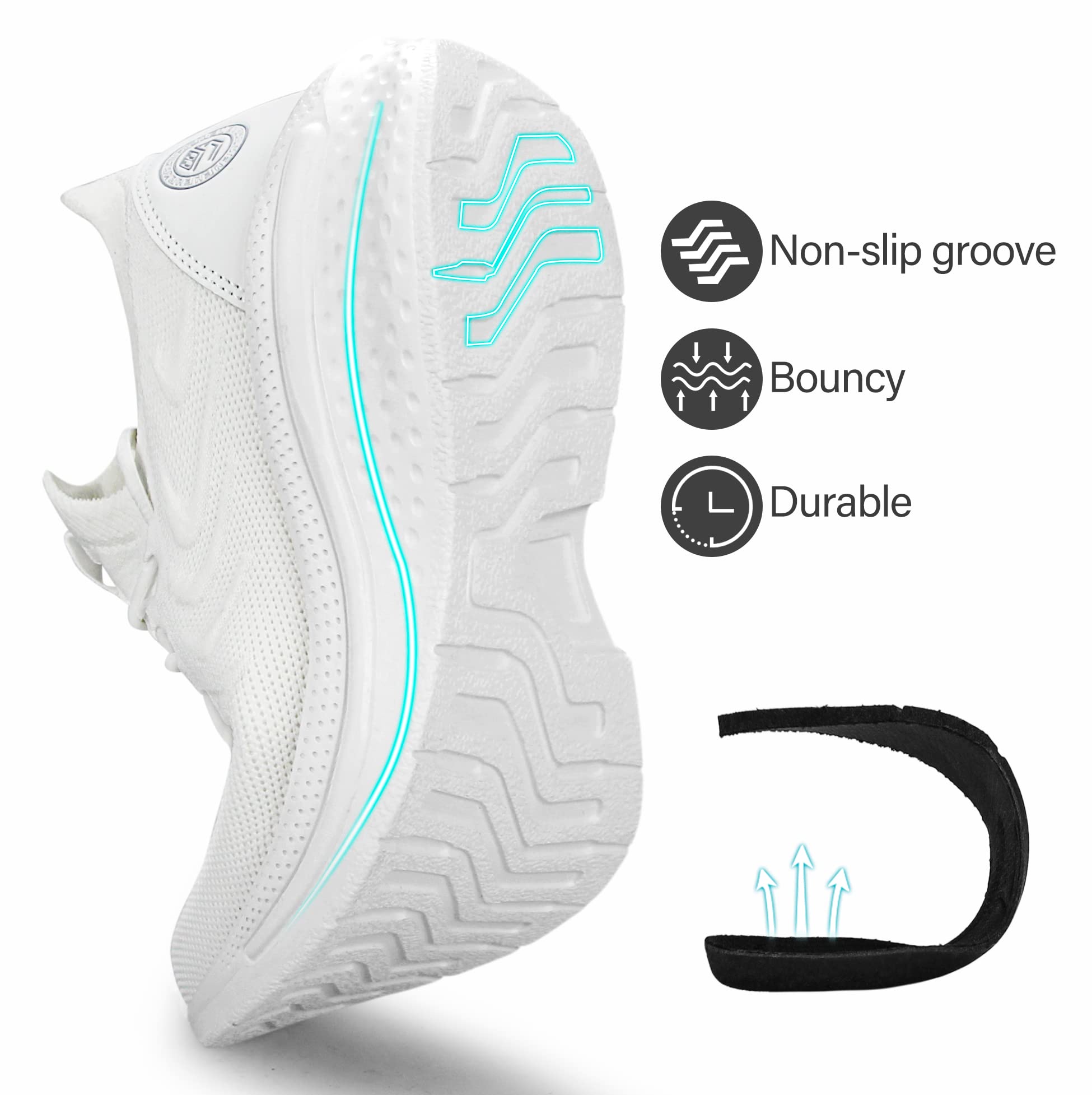 PUJCS Women's Slip-On Sneakers - Breathable Lightweight Mesh Walking & Running Shoes for Gym, Workout & Casual Wear - Non-Slip Comfortable Athletic Shoes for Women