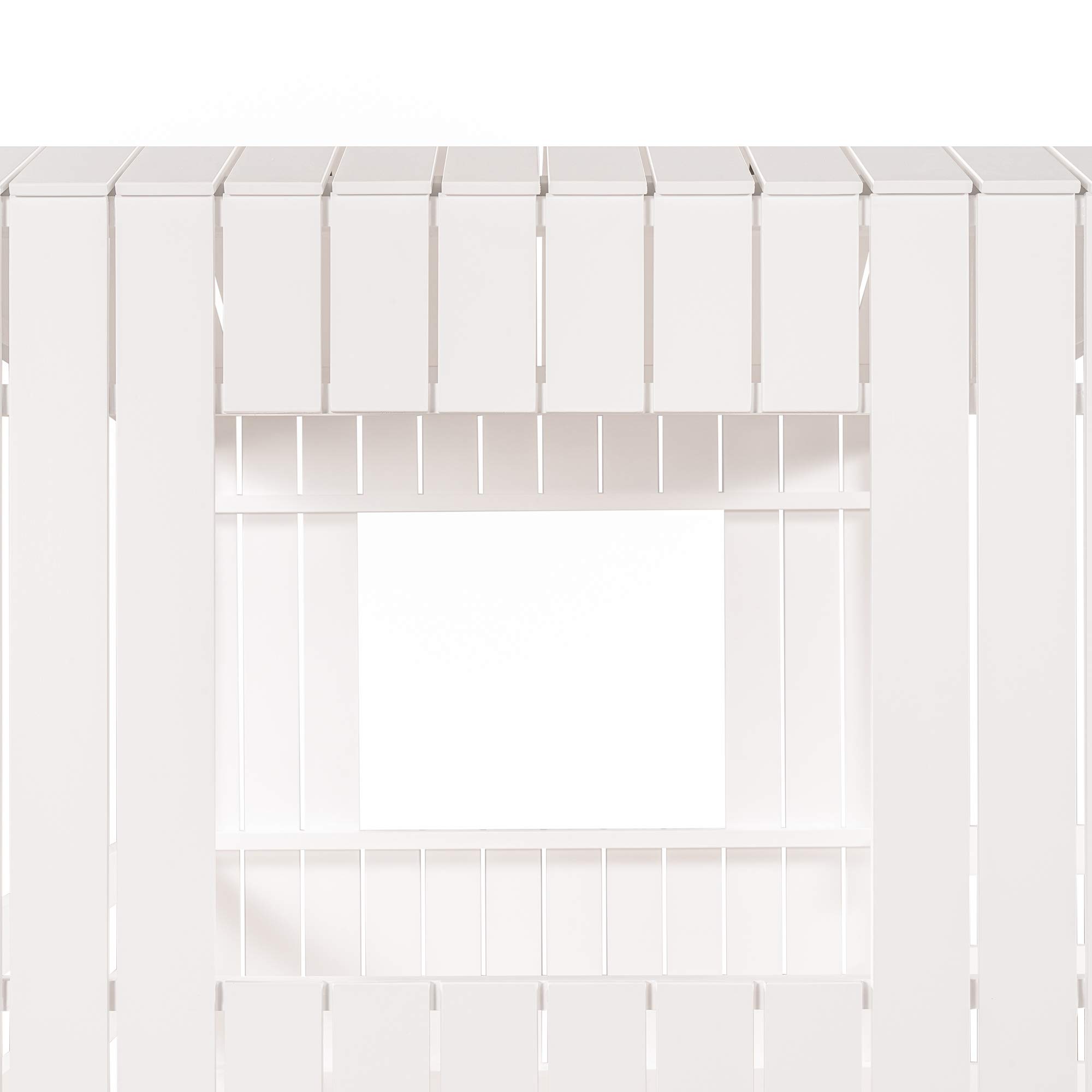 Quarte Twin Over Full Bunk Bed with Slide & Ladder - Solid Wood Loft Bed Frame with Playhouse, Farmhouse Design & Safety Guardrails - Perfect for Kids, Teens, Boys & Girls (White) - Ideal for Small Bedrooms, Playrooms & Shared Kids' Spaces