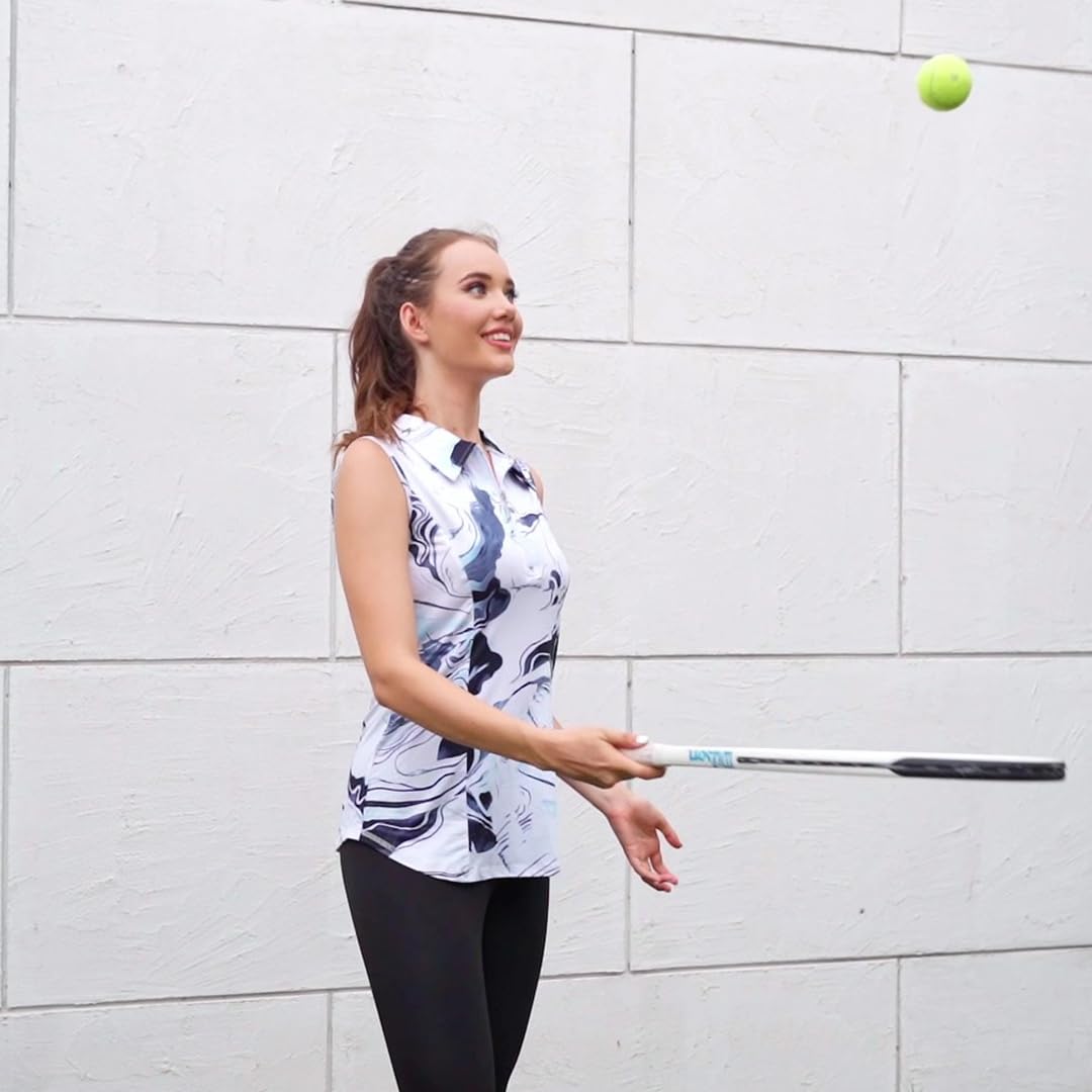 Viracy Women's Sleeveless Golf Polo Shirts - Zip Up Sun Protection Workout Tank Tops - Lightweight Quick-Dry Moisture Wicking - Perfect for Golf, Tennis, Running & Casual Wear