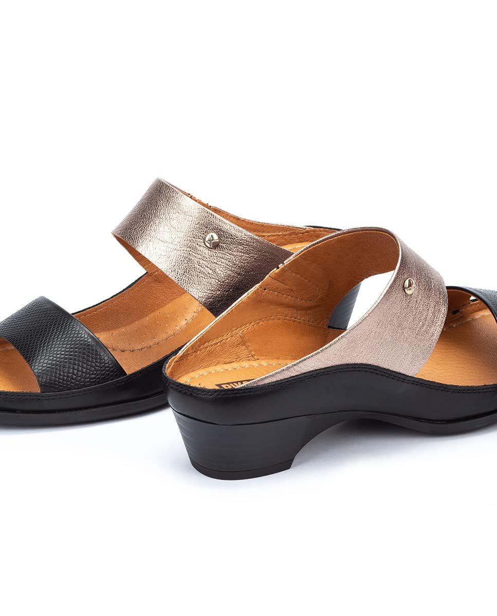 PIKOLINOS Women's Leather Heeled Sandals - Comfortable Dressy Huelva Sandals for Summer, Weddings & Evening Events