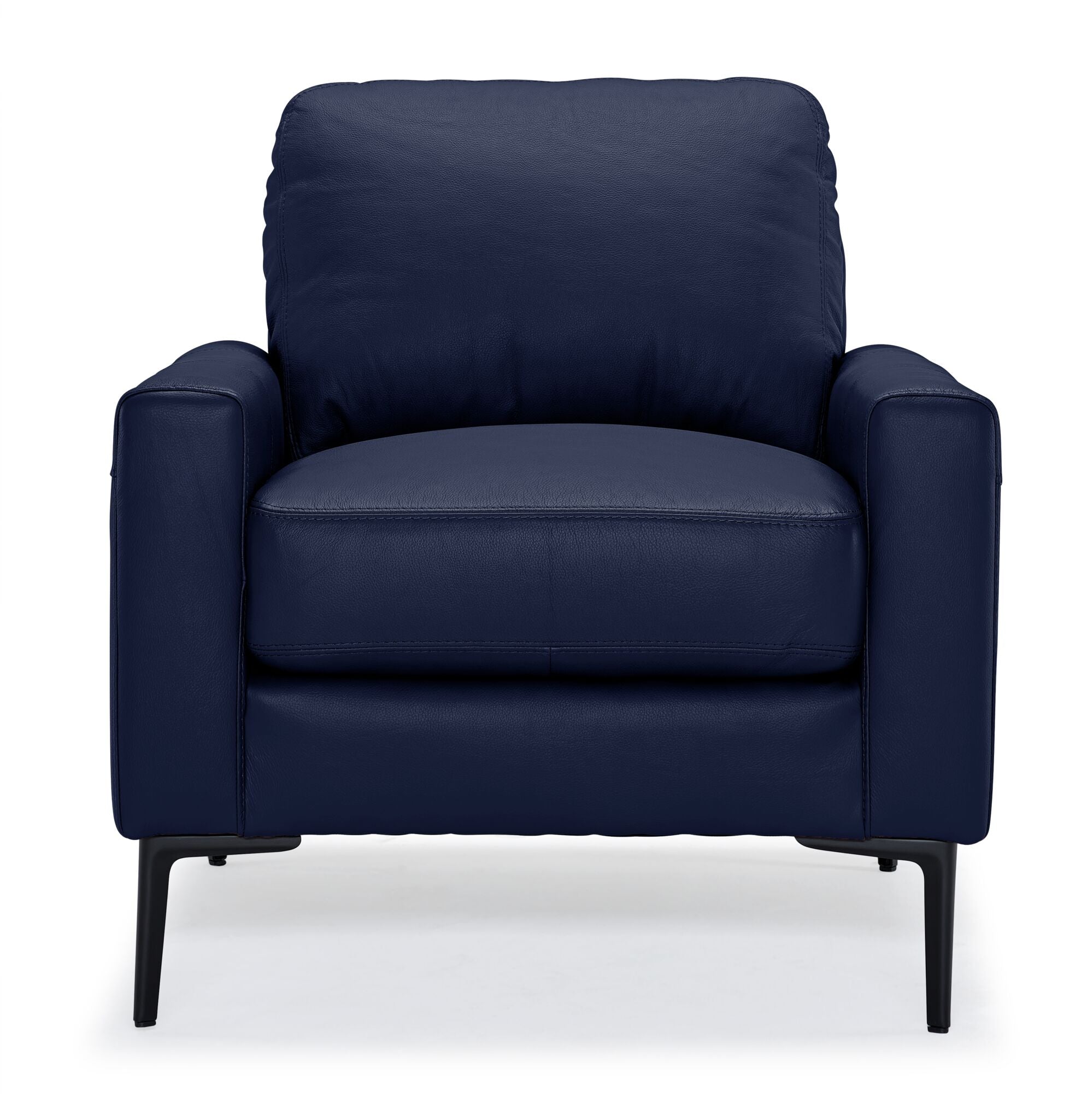 Premium Navy Blue Chito Leather Chair - Modern & Comfortable Home Office Furniture for Living Room, Study, or Lounge