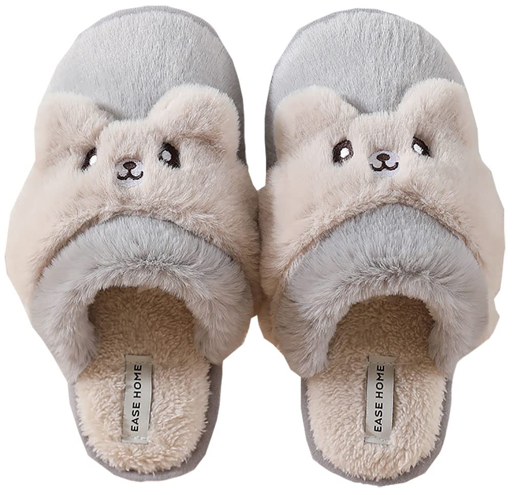 Warm Winter Slippers for Women & Men - Cozy Cartoon Bunny Animal House Shoes with Non-Slip Durable PVC Soles | Perfect for Home, Office & Indoor Comfort