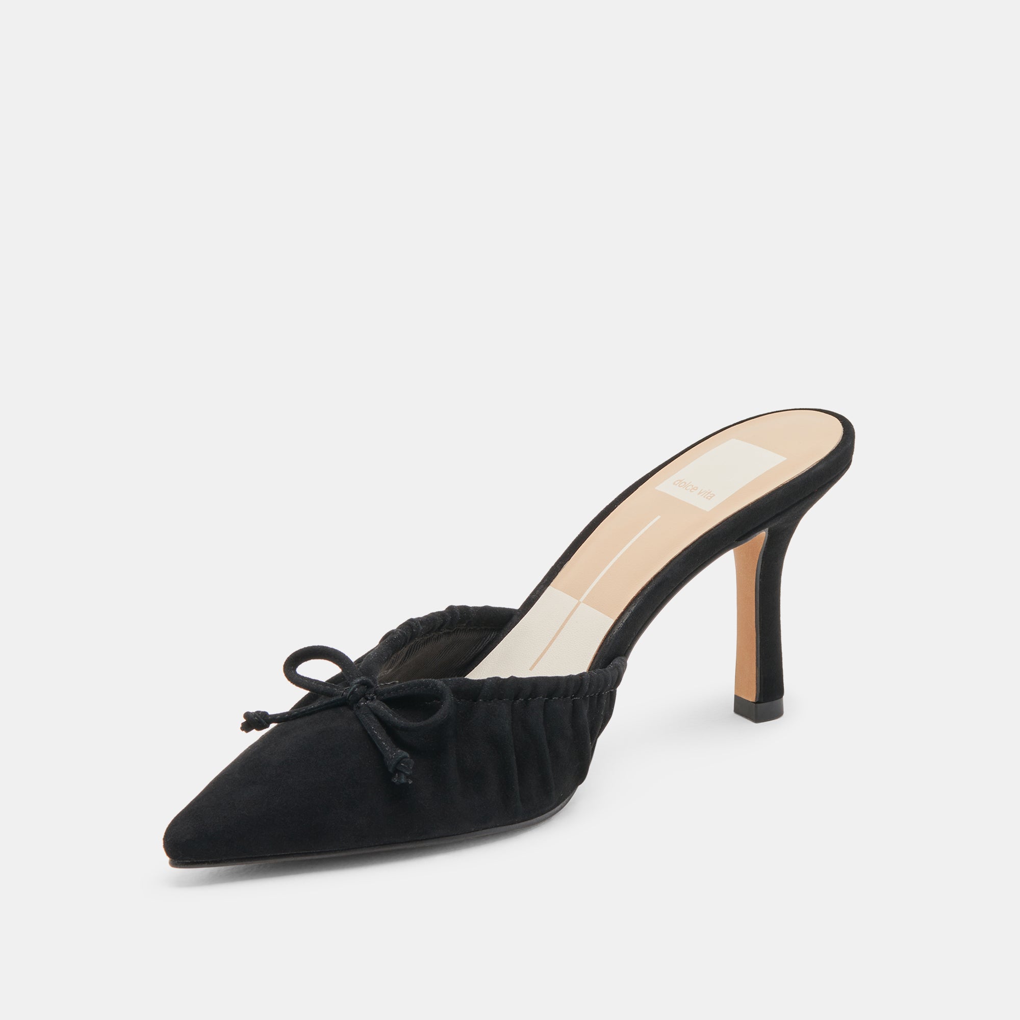 KAIRI Women's Onyx Suede High Heels - Elegant Pointed Toe Pumps for Party, Wedding & Office Wear
