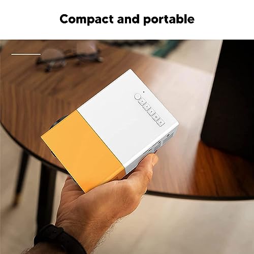 HD 1080P Portable Projector - Compact Home Theater Video Projector with HiFi Sound | Compatible with Smartphone, TV Stick, Tablet & Laptop | Perfect for Movie Nights, Gaming & Outdoor Entertainment