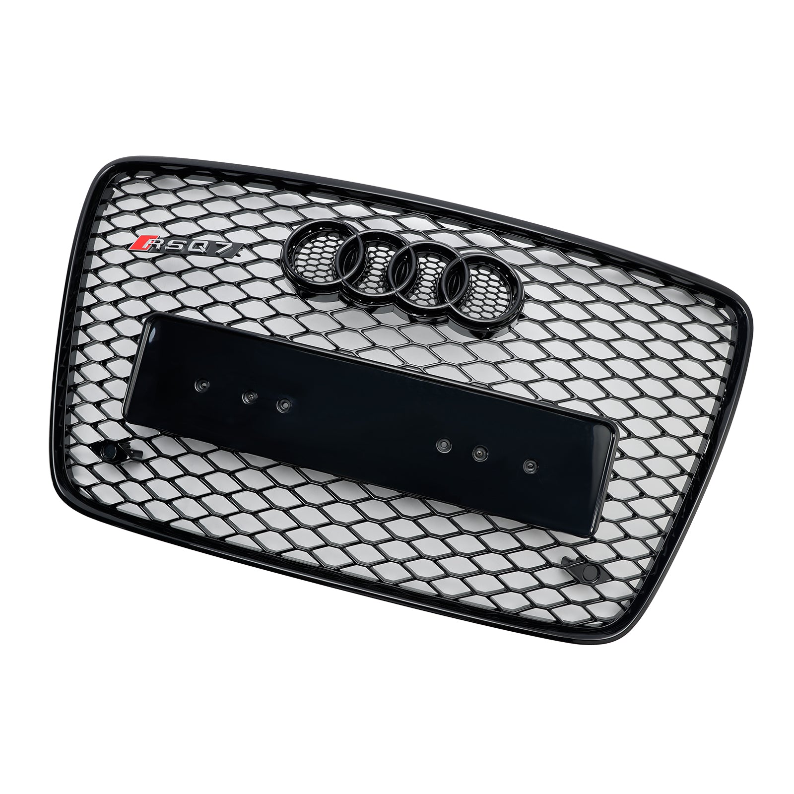 05-15 Audi Q7 SQ7 Gloss Black Front Bumper Radiator Vent Mesh Grille - Replacement Grille for Enhanced Style & Airflow - Perfect for Car Upgrades & Customization