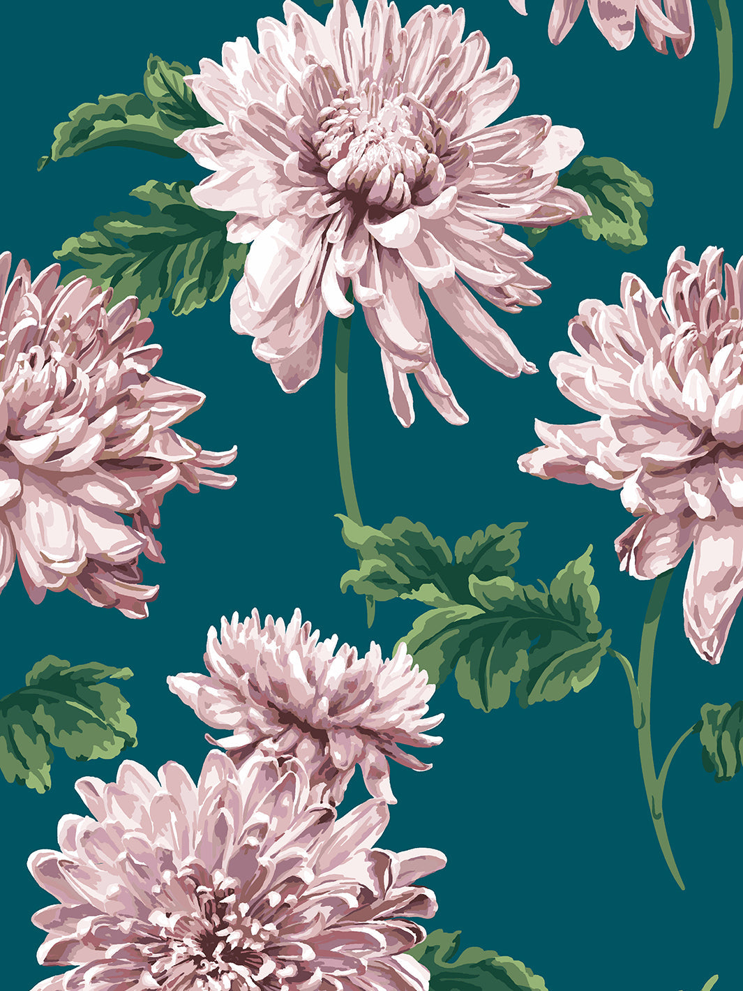 Sarah Jessica Parker 'Mums for Marion' Peacock Wallpaper - Elegant Floral Peel & Stick Wallpaper for Living Room, Bedroom, and Nursery Decor