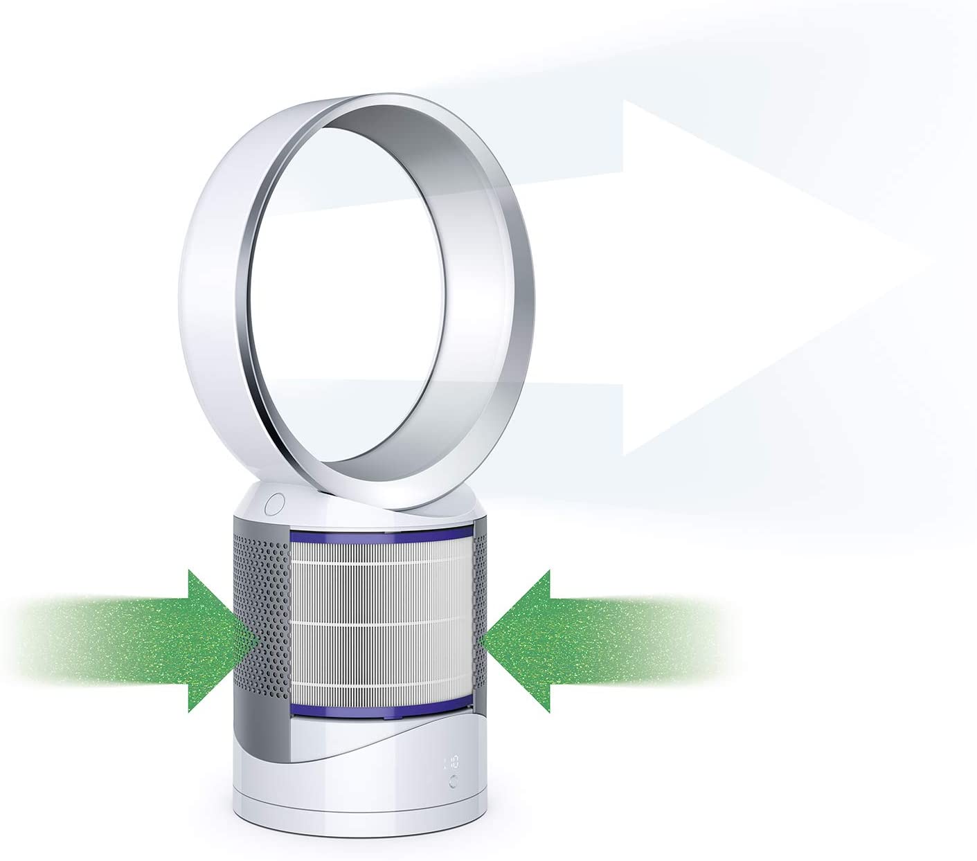 Refurbished Dyson DP01 Desk Purifier Fan with HEPA Filter - Official Outlet (Excellent Condition) | 1-Year Dyson Warranty | Perfect for Home Office, Bedroom & Workspace Air Purification