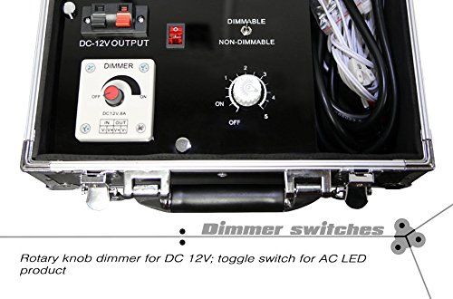 Portable Multi-Function Aluminum LED Demo Case - Universal LED Tester for Light Bulbs, Sample Display with Pulleys & Telescoping Rod (Small) | Perfect for Electricians, LED Testing & Trade Show Displays