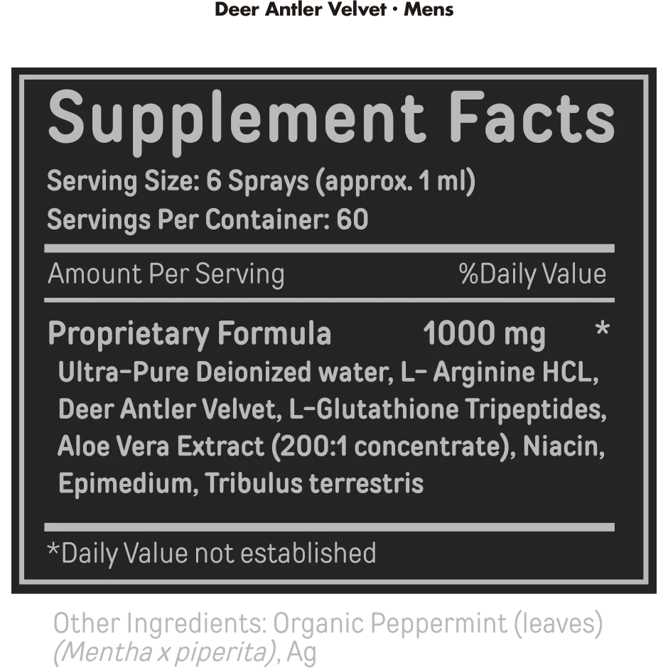 Bucked Up Deer Antler Velvet Extract Spray - Natural Energy & Recovery Supplement for Athletes & Fitness Enthusiasts - Pre Workout & Post Workout Performance Booster