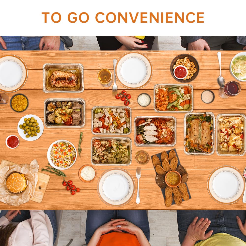 AKEROCK 36-Piece Thanksgiving Leftover Containers with Lids - Reusable Food Storage Containers & Aluminum Foil for Holiday Meals, Parties, and Meal Prep