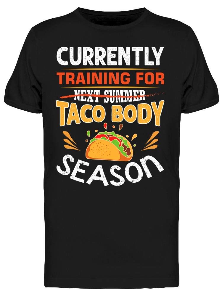 Men's Taco Graphic T-Shirt - Funny Mexican Food Print Tee for Casual Wear & Taco Lovers