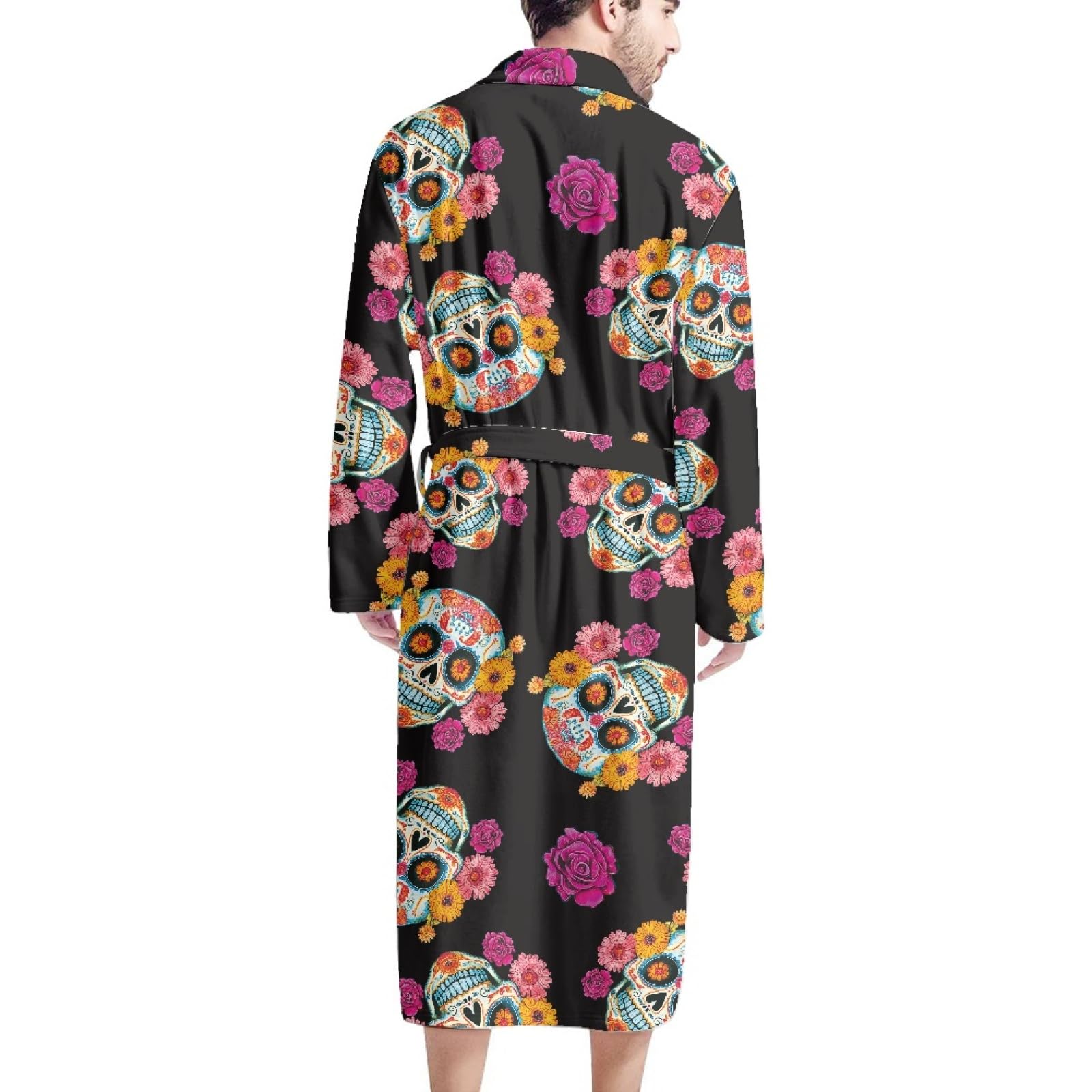 AFPANQZ Men's Lightweight Waffle Bathrobe with Pockets - Full Length Long Sleeve Sleepwear Pajama Shawl for Big & Tall - Perfect for Lounging, Spa Days & Cozy Nights at Home