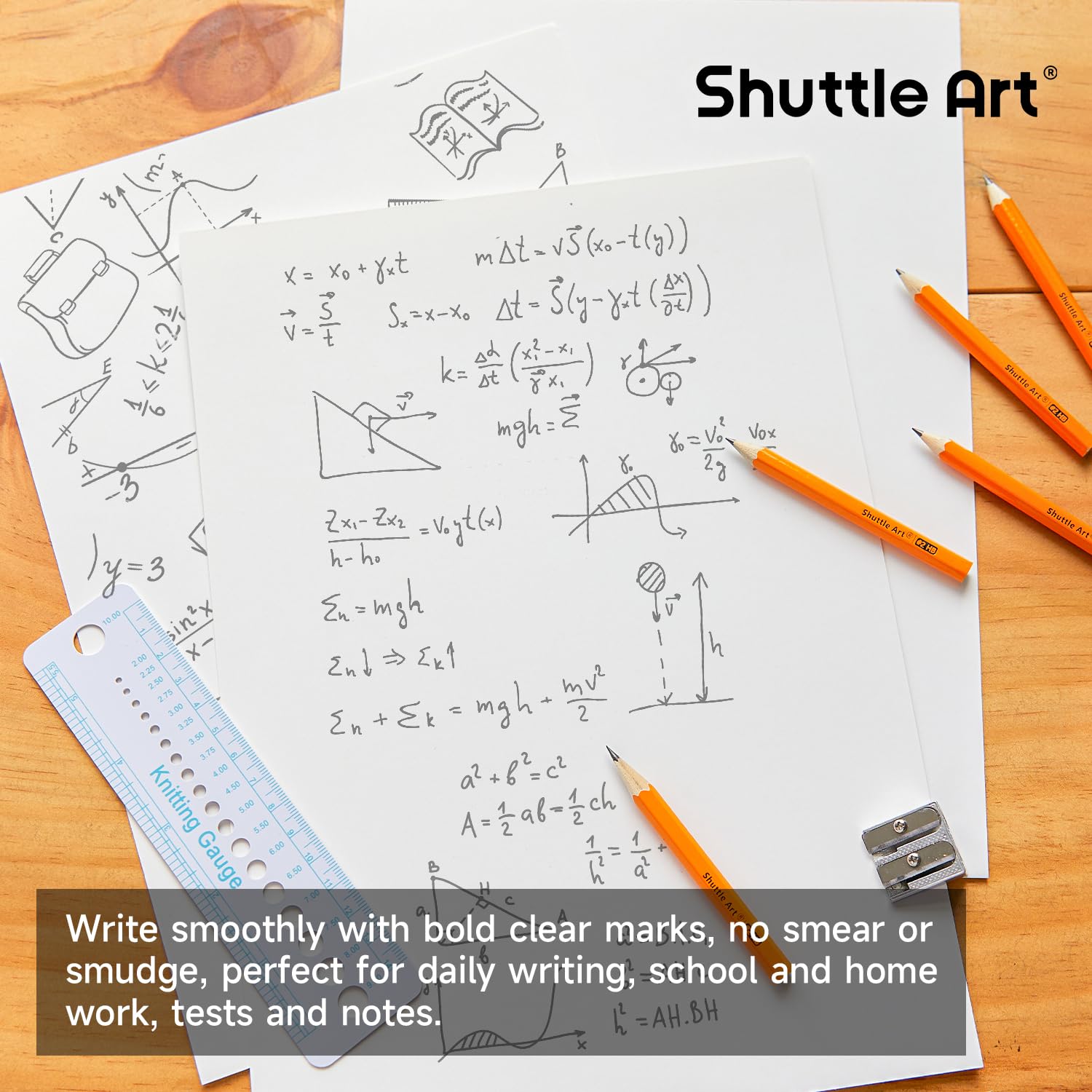 Shuttle Art 900 Pack #2 HB Golf Pencils - Bulk Wood-Cased 3.5