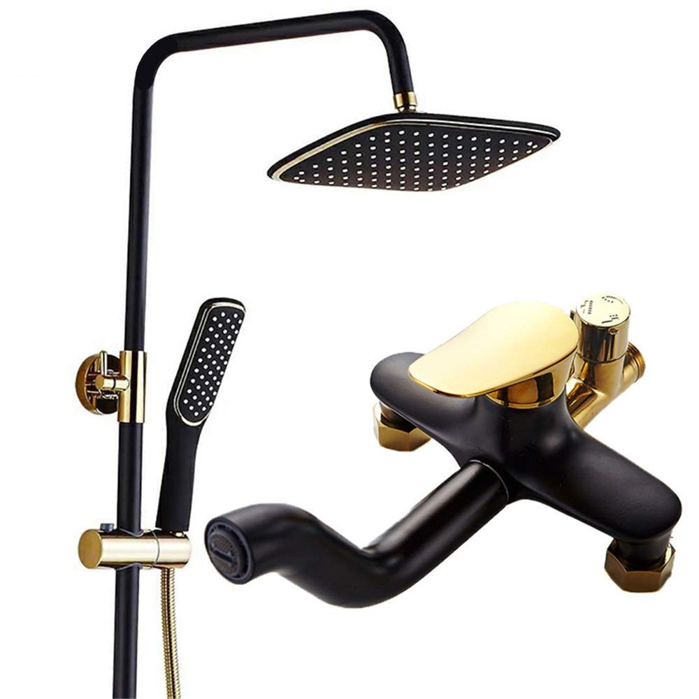 Premium Black Copper 3-Speed Multi-Function Shower Head Set with Booster Spray - Bathroom & Bathtub Shower System (Picture Color) - Ideal for Spa-Like Relaxation & Water Pressure Enhancement