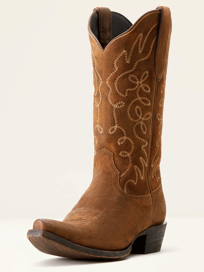 Ariat Women's Jukebox Western Boots - Dark Ginger Suede Cowgirl Boots for Country Dancing & Rodeo