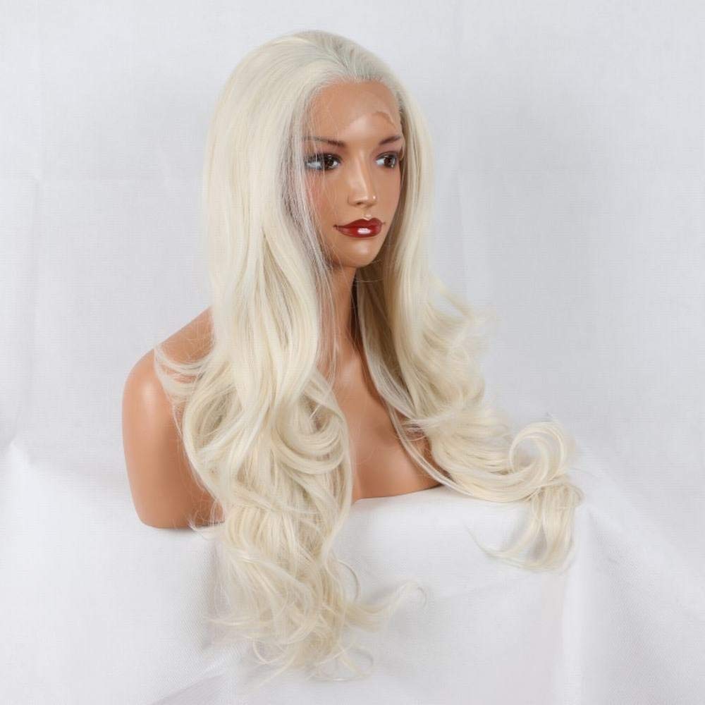 Heat Resistant Big Wave Curly Handmade Human Hair Wigs - Daily Wear Natural White & Creamy White Colors for Women | Perfect for Cosplay, Parties & Everyday Styling