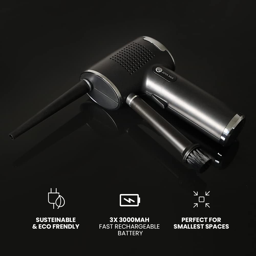 O2 Flow Cordless Air Duster - 35000 RPM Electric Air Blower for Computer, Keyboard & Electronics Cleaning | Reusable Dust Destroyer with 9000mAh Battery | Perfect for PC Maintenance, Office Equipment & Home Appliances Cleaning