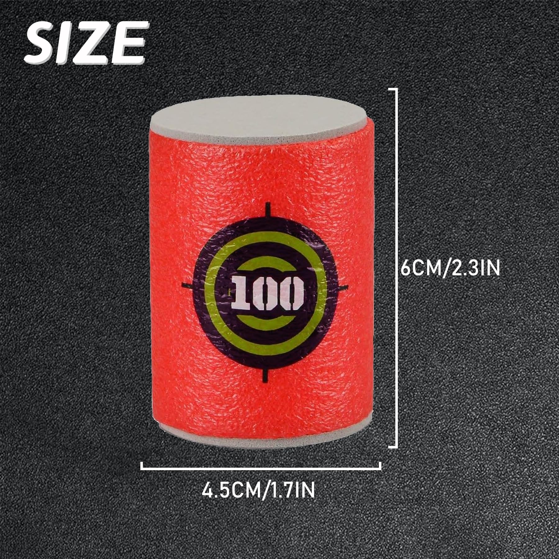 EKIND Foam Can Target - Compatible with Nerf Elite Series Blasters, Dart Shooting Target Practice for Kids & Adults - Perfect for Indoor/Outdoor Nerf Battles & Backyard Games