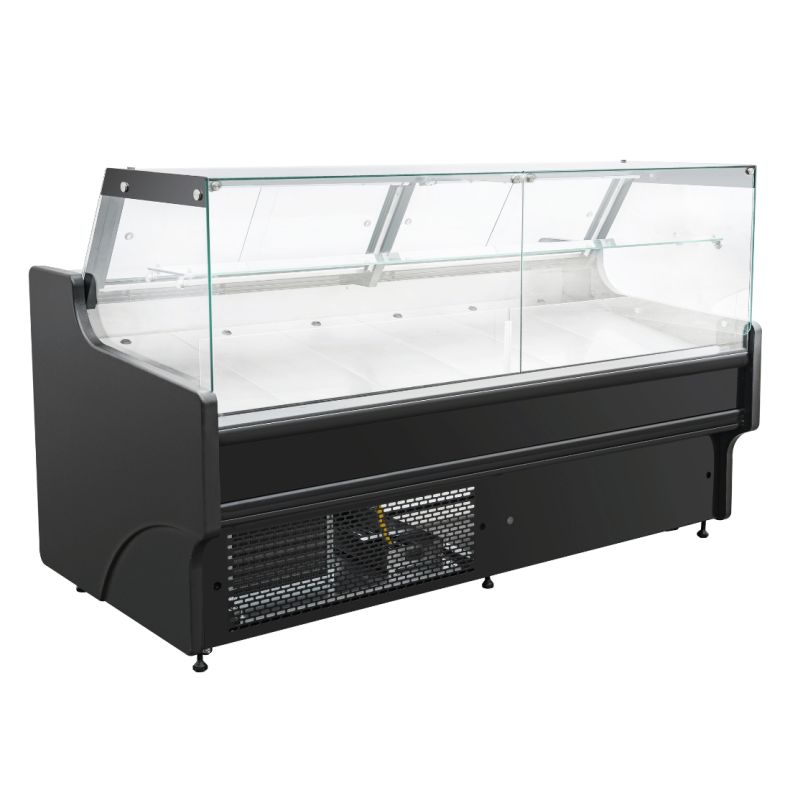 1.5 Meter Deli Showcase Glass Display Case - Commercial Refrigerated Food Display for Bakery, Deli, and Supermarket Use
