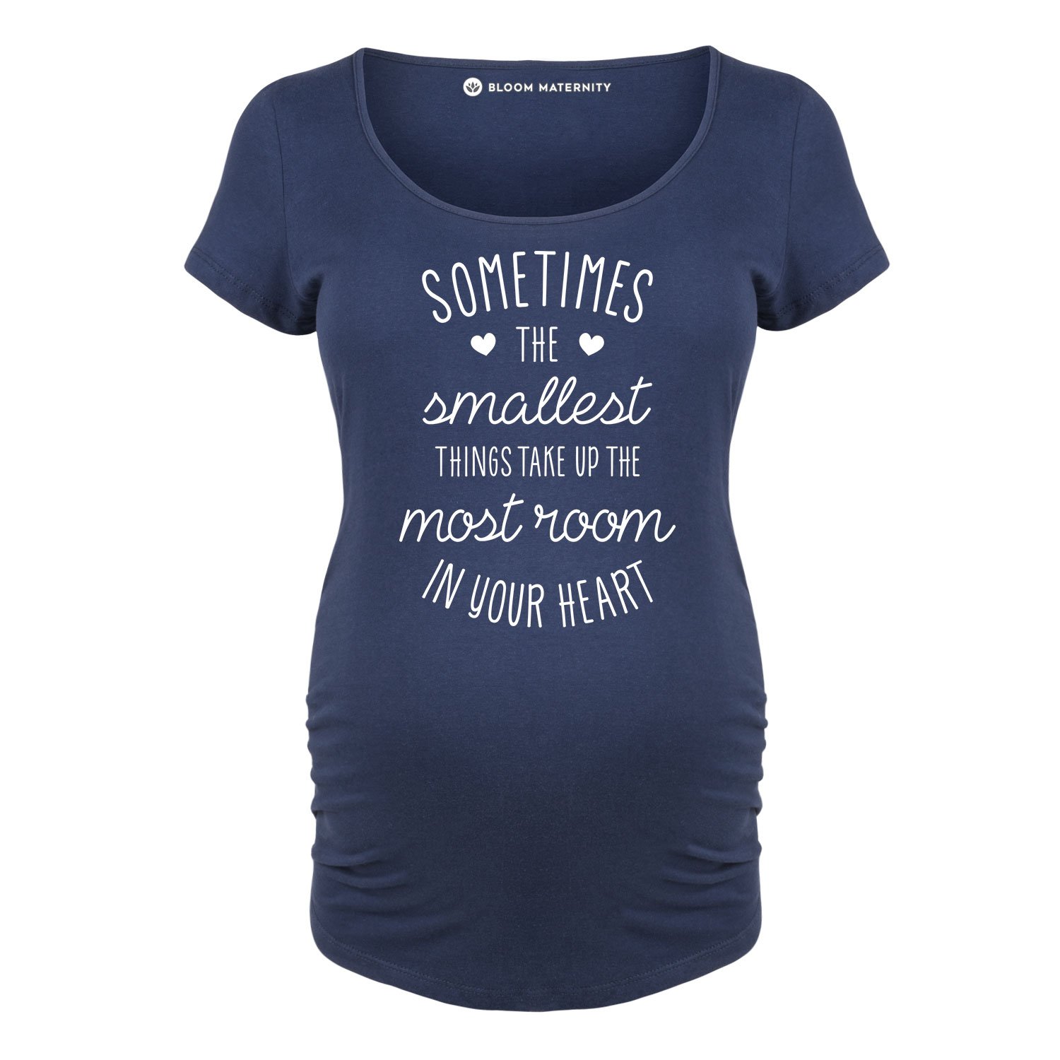 Comfortable Maternity Scoop Neck T-Shirt for Pregnant Women - Soft Stretchy Cotton Pregnancy Top for Everyday Wear, Baby Shower & Maternity Photos