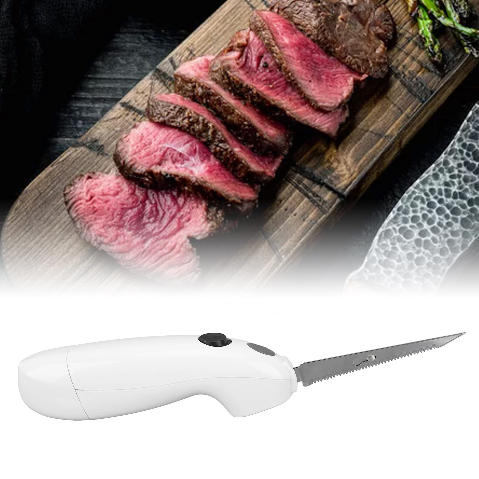 Electric Fillet Knife for Fish & Meat - Battery Powered, Lightweight & Washable Kitchen Knife - Perfect for Picnic, BBQ, Camping & Home Cooking