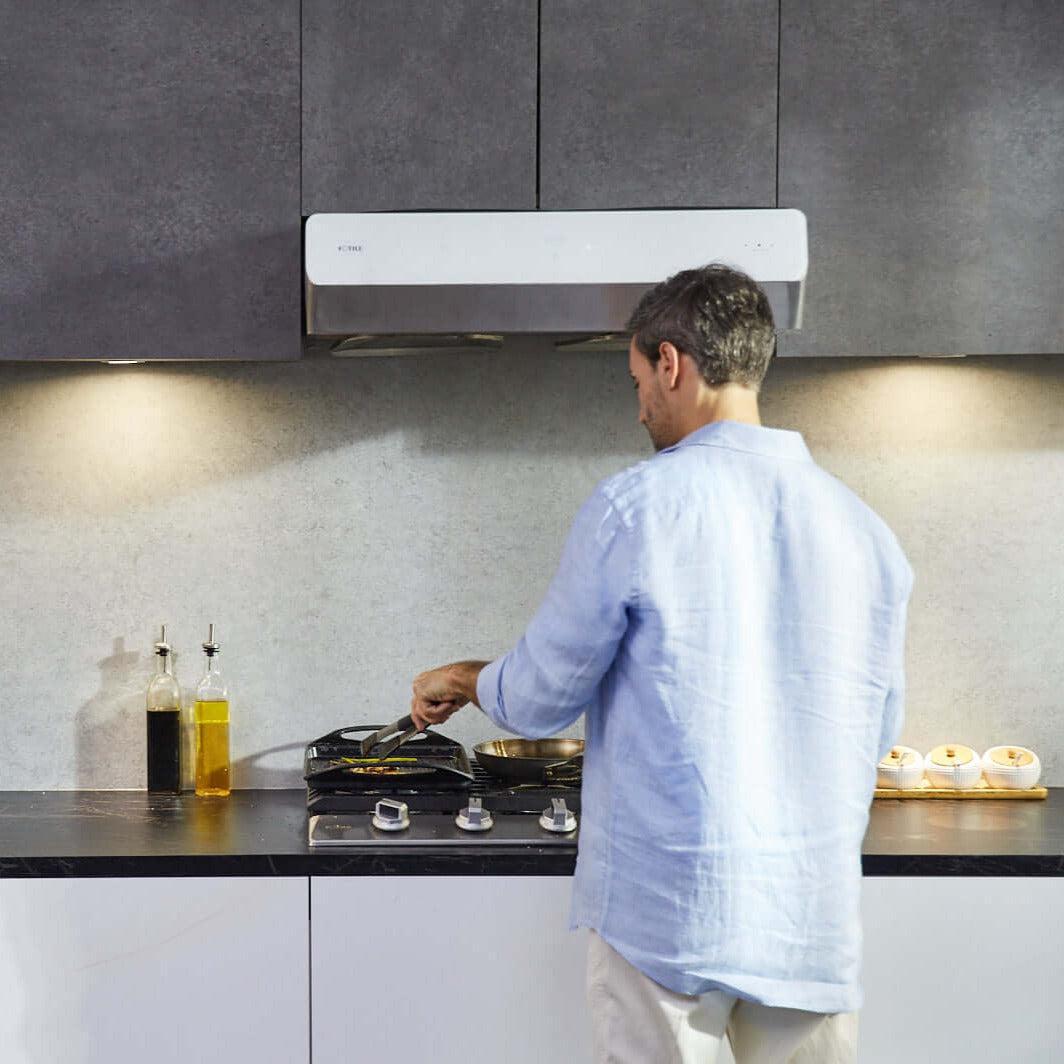 Fotile Pixie Air Series 30-inch Slim Under Cabinet Range Hood - Powerful WhisPower Motor, Multiple Color Options (UQS300) - Perfect for Modern Kitchens & Small Spaces