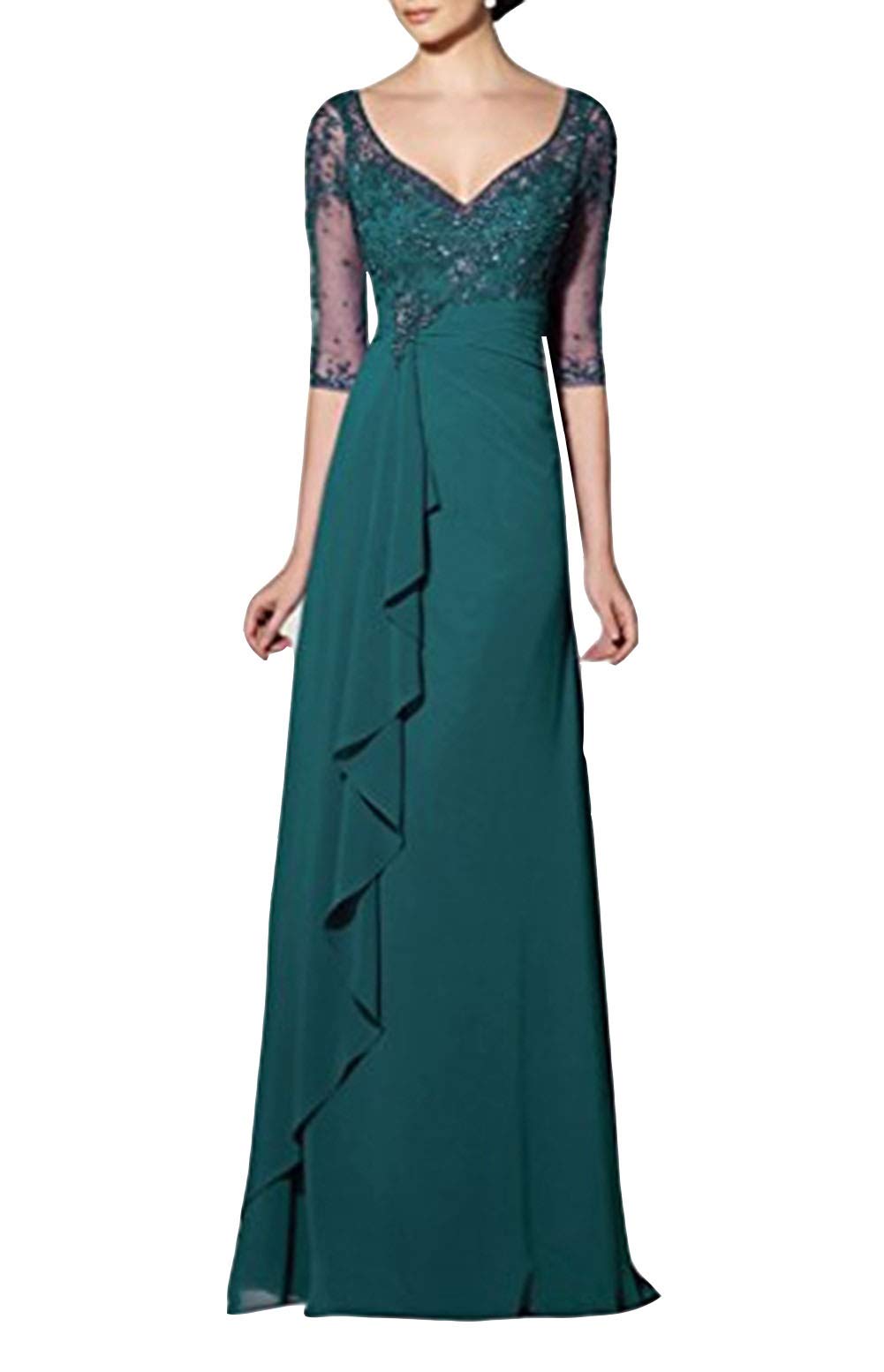 Emmani Women's Elegant Sheath Evening Dress with Applique & Illusion Sleeves - Perfect for Mother of the Bride, Formal Events & Special Occasions