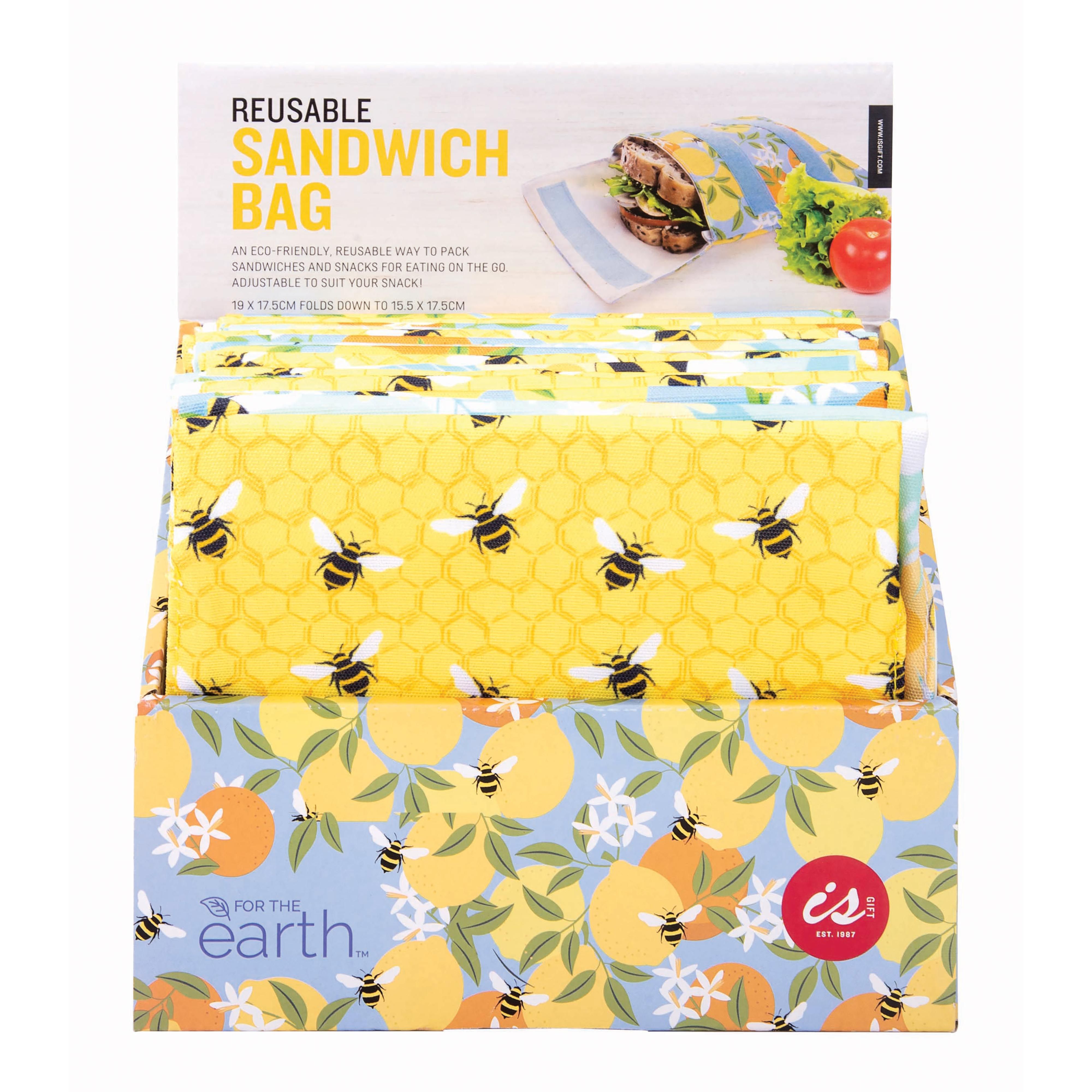 Eco-Friendly Reusable Beeswax Sandwich Bags - Sustainable Food Storage for Lunches, Snacks & Picnics | Plastic-Free Alternative to Ziploc Bags