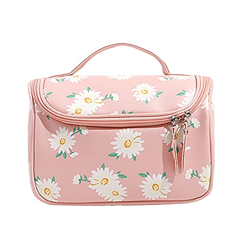 Stylish Floral Print Travel Makeup Bag - Waterproof Cosmetic Organizer for Women | Perfect for Travel, Gym & Daily Storage (Jewelry, Nail Polish, Toiletries)