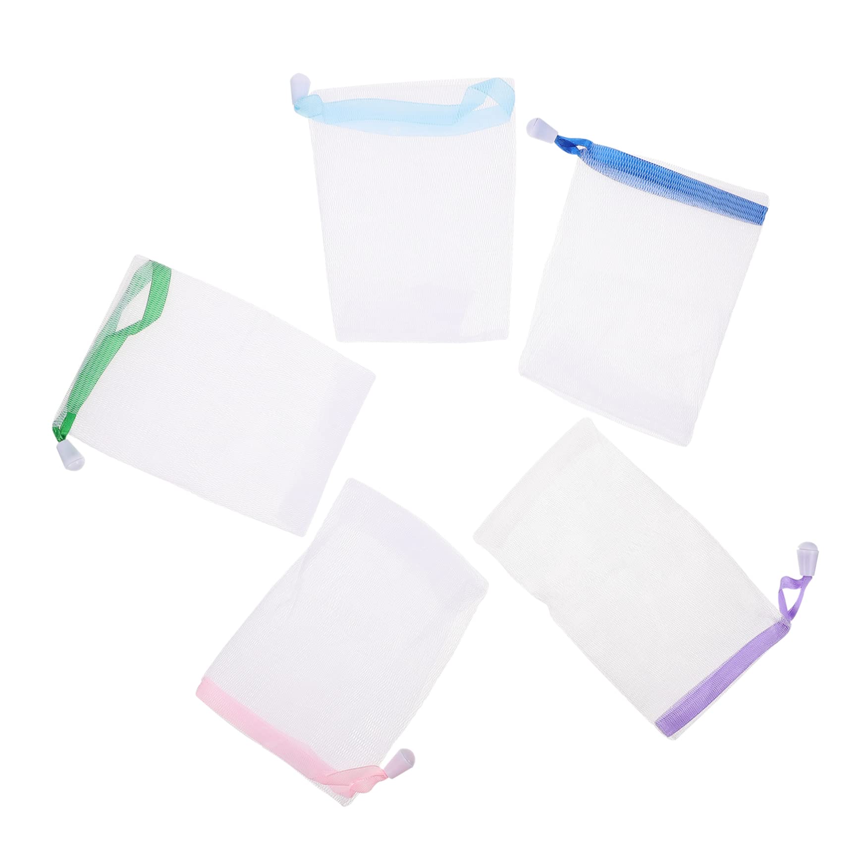 Healvian 20pcs Soap Mesh Bags - Exfoliating Body Wash Sponges, Loofah & Dish Cleaning Sponges with Drawstring - Travel-Friendly Soap Net Bags for Face Cleansing & Bathing - Perfect for Shower, Kitchen & Travel Use
