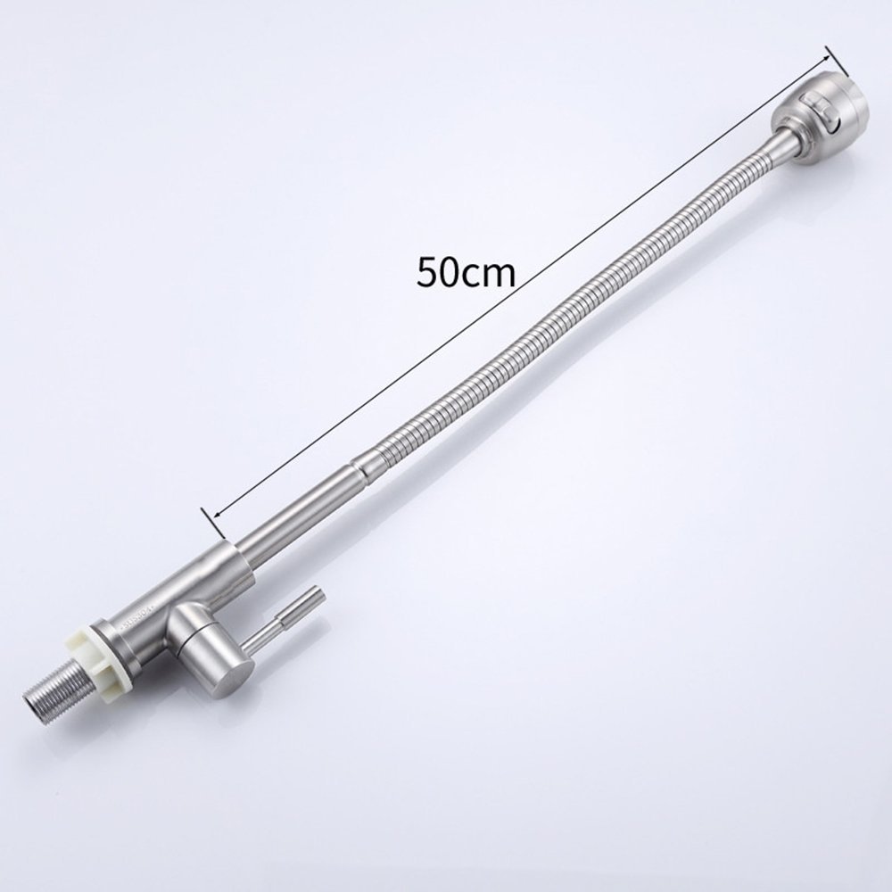 Stainless Steel 360° Swivel Dual Spout Kitchen Sink Faucet - Single Hole Mixer Tap for Modern Home & Restaurant Use