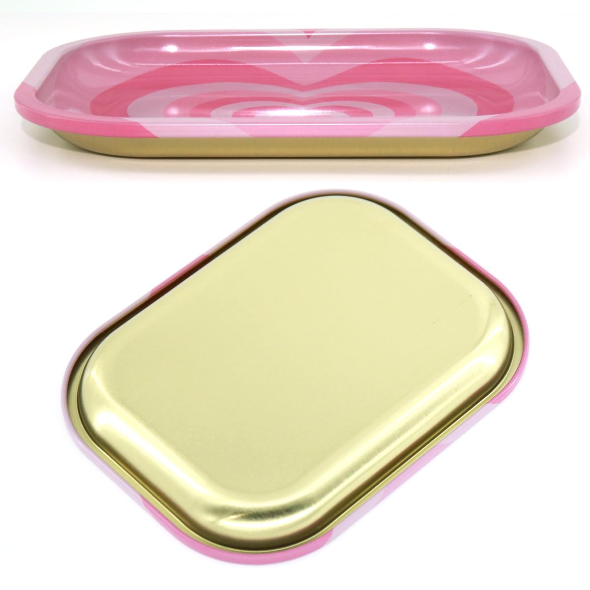 Dusty Pink Heart Rolling Tray - 7 x 5.5 Inch Medium Size Rolling Tray for Herbs & Smoking Accessories | Perfect Gift for Women, Home Use & Travel | Aesthetic Rolling Tray for Weed, Tobacco & DIY Projects