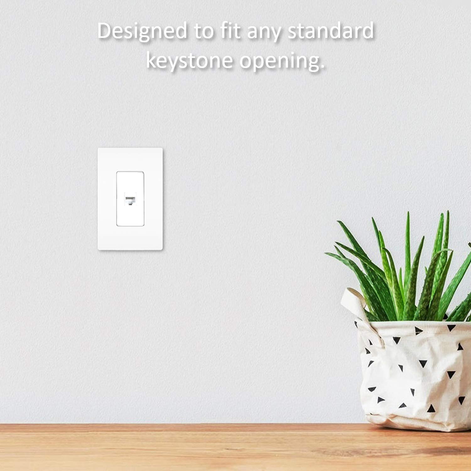 Legrand Keystone Jack - Cat6 Ethernet Network Port for Home Office & Home Theater - High-Speed Internet Connection for Workstations, Gaming & Streaming