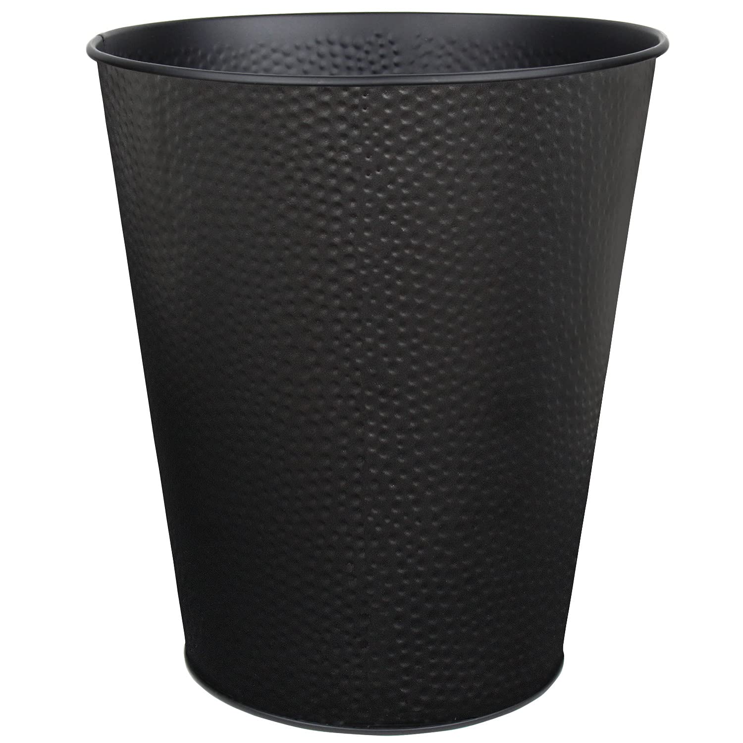 6L Stainless Steel Trash Can for Bedroom & Bathroom - Small Wastebasket with Lid, Black - Perfect for Home, Office, Dorm & Bathroom Organization