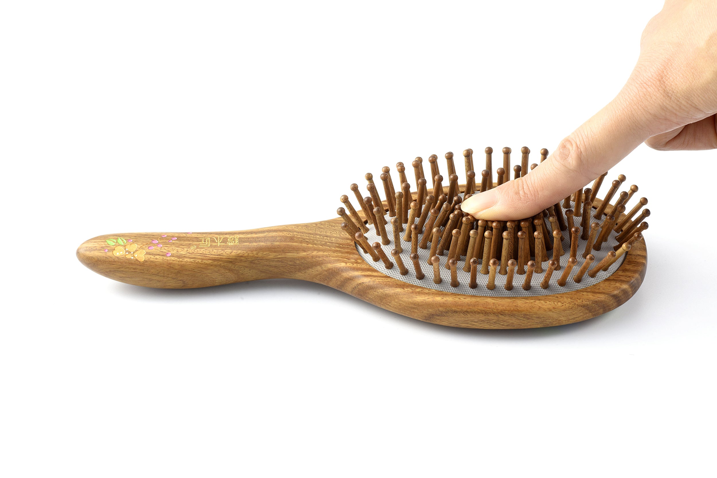 Verawood Cushion Hair Brush - Gentle Detangling & Styling for All Hair Types - Perfect for Home, Salon & Travel Use