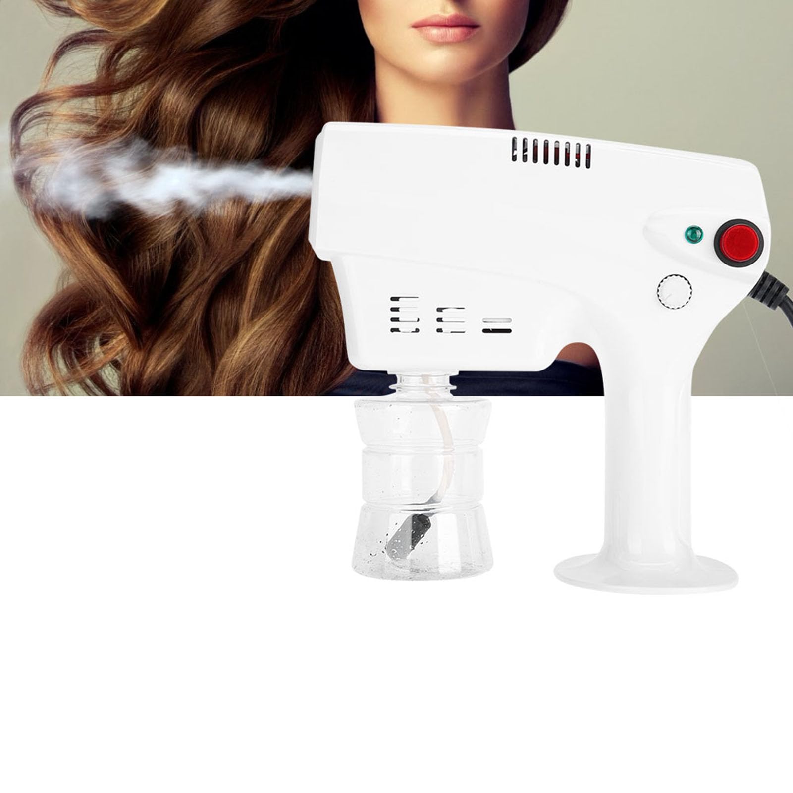 Pongnas 300ml Nano Steam Hair Steamer Gun - Multifunctional Hair Care Treatment Tool with Humidifier for Deep Conditioning & Hydration | Perfect for Salon, Home Use & Professional Hair Styling