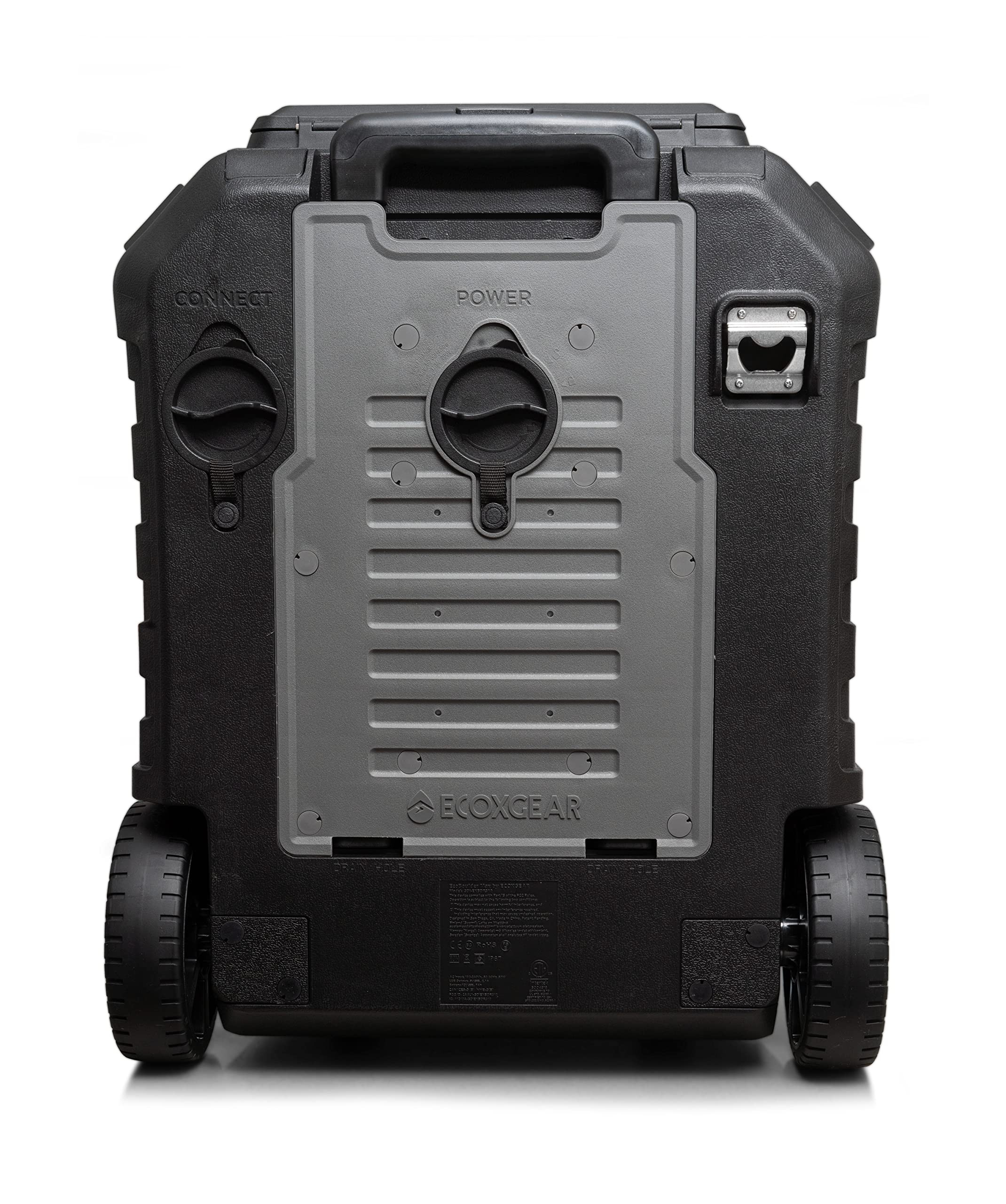 ECOXGEAR EcoBoulder Extreme Rugged Waterproof Floating Portable Bluetooth Speaker - 120W High Power, Built-in Party Lights & Dry Storage (Gray) - Perfect for Pool Parties, Beach Outings, Camping & Outdoor Adventures