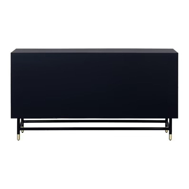 Handmade Bone Inlay Wooden TV Stand | 4-Door Media Console Table with Storage - Perfect for Living Room, Bedroom & Home Theater Organization