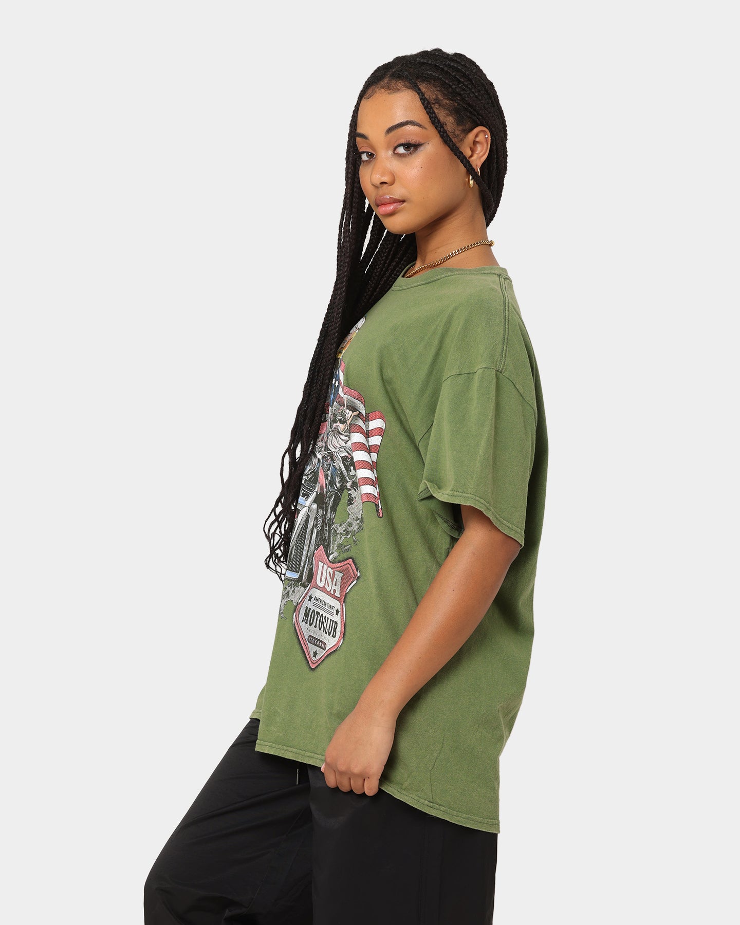 American Thrift Eagle Moto Club T-Shirt - Military Style Biker Tee for Men | Casual Wear & Motorcycle Riding