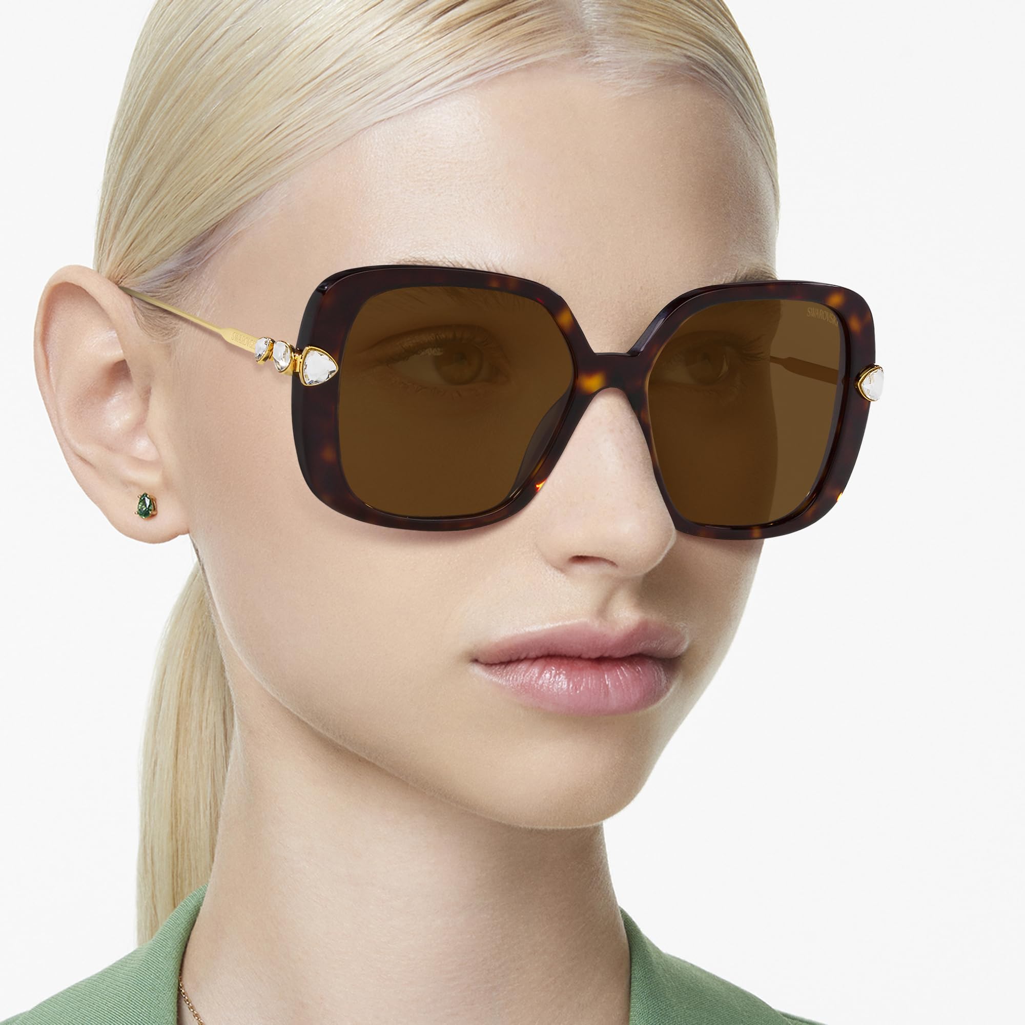 Swarovski Women's Sk6011 Square Sunglasses - UV Protection, Luxury Fashion Sunglasses for Women - Perfect for Beach, Driving & Outdoor Activities