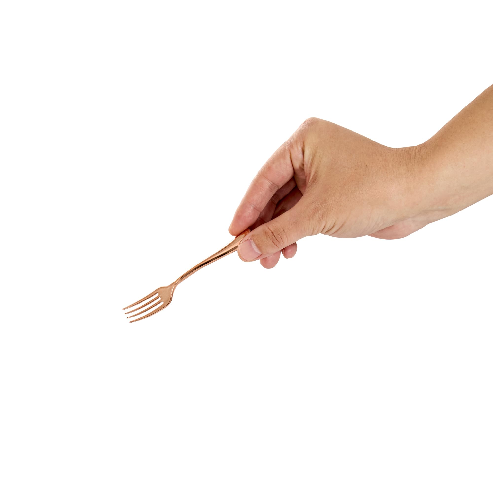 500-Pack 4 Inch Mini Plastic Forks - Heavy-Duty Disposable Appetizer Forks in Rose Gold for Hors D'oeuvres, Desserts, Samples | Perfect for Parties, Weddings, Catering & Events - Elegant & Durable