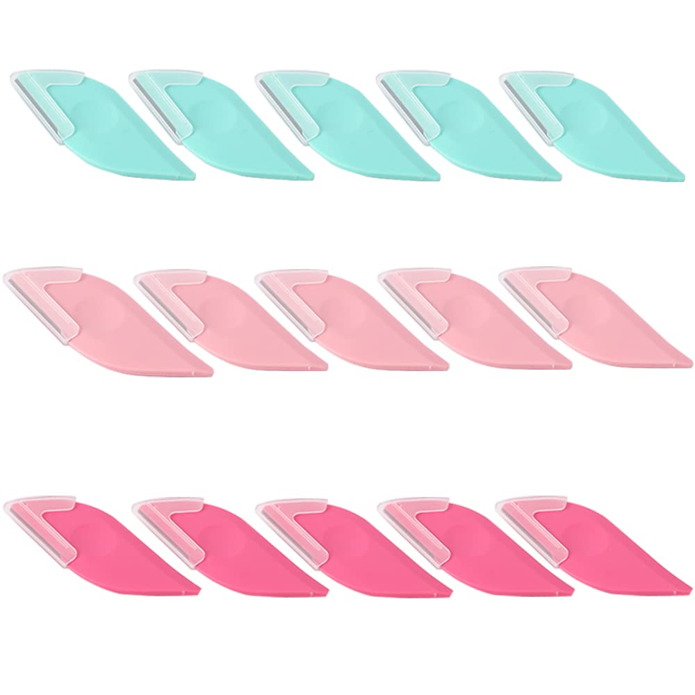 15Pcs Leaf-Shaped Eyebrow Razors - Safe Facial Hair Remover & Dermaplaning Tool for Women & Men | Eyebrow Shaper, Face Shaver, Exfoliator | Perfect for Makeup Prep & Skincare Routine