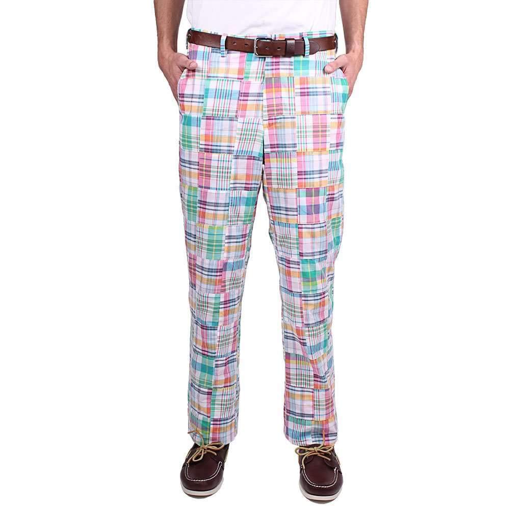 Country Club Prep Women's New Pastel Madras Pants - Lightweight Summer Casual Trousers for Golf, Yacht Club & Preppy Style Outfits