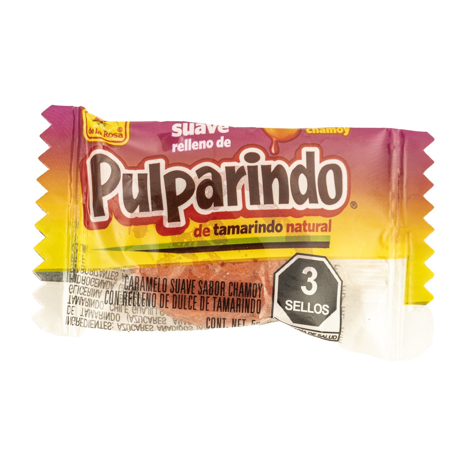 De La Rosa Pulparindo Suave Tamarind Candy | 100ct Bulk Bag | Sweet & Spicy Mexican Treat for Parties, Snacks & Gifts