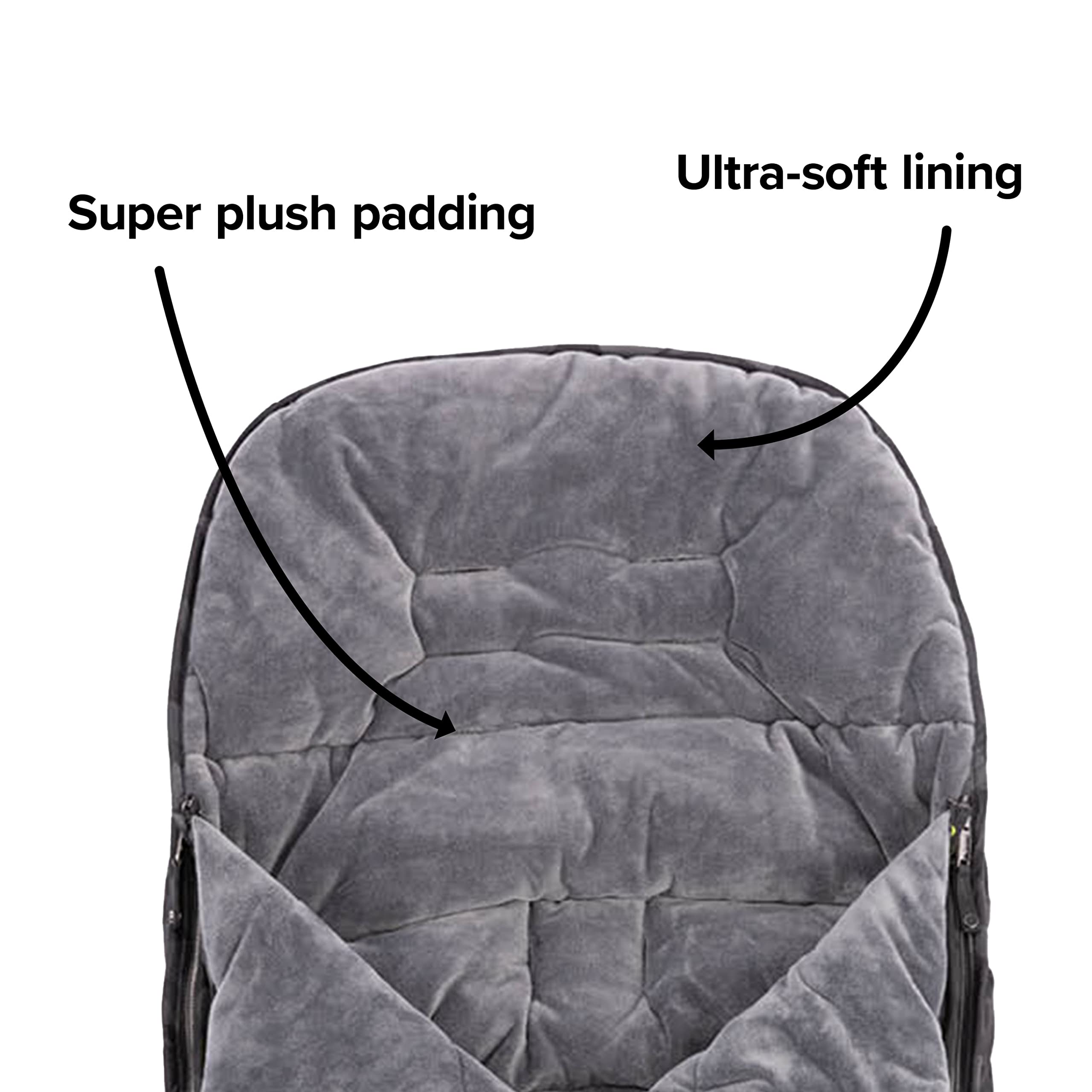 Diono Luxury All Weather Stroller Footmuff - Universal Fit for Baby to Toddler - Super Soft Cozy Padding - Weatherproof & Water Resistant Lining - Black Camo - Perfect for Winter Strolls & Outdoor Adventures