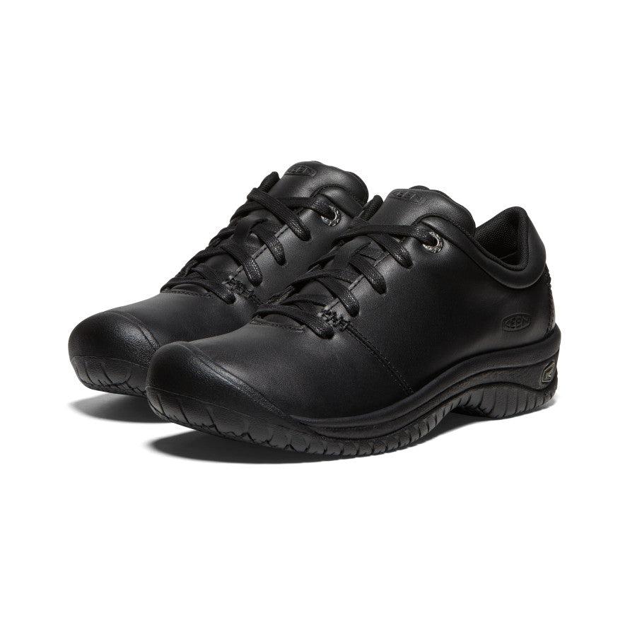 Women's PTC Oxford Shoes - Classic Black Leather Slip-On Loafers for Work, Office & Casual Wear | Comfortable & Stylish Footwear for Women