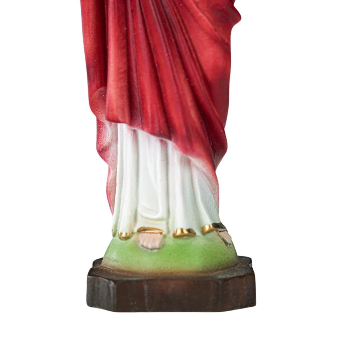 Handmade Sacred Heart of Jesus Statue - 6 Inch Religious Figurine for Home Altar, Catholic Decor & Gift Giving