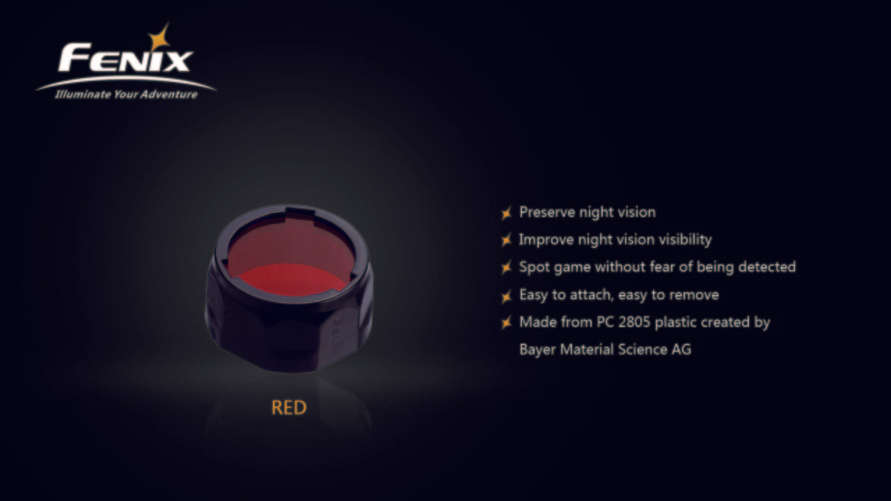 Fenix AOF S Flashlight with Filter Adapter - High-Power Tactical Light for Camping, Hunting & Emergency Use